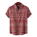 Camisa Manster Floral Étnica Vermelho