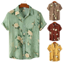 Camisa Manster Floral Summer - Vered/Cáqui/Vermelho/Amarelo