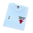 Camiseta NBA Dry Fit Chicago Bulls - Branco Vermelho Azul