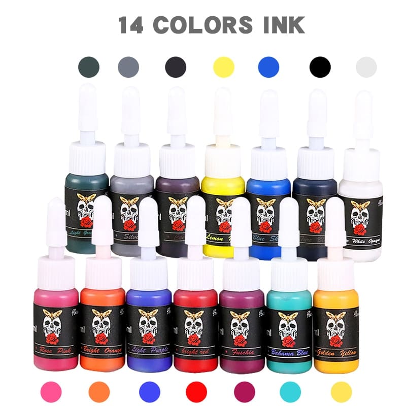 Tinta Skull Mixing Ink Natural 14 Unidades - SUPER PROMOÇÃO DE ATACADO