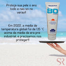 Protetor Solar Fps80 120g Ultra Proteção Resistente Agua protege a pele até 80X Alto poder de hidratação da pele com vitamina E