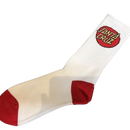 Meias Santa Cruz Skate Branco Vermelho