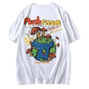 CAMISETA PLANETA TERRA COGUMELOS Preto/Branco/Azul Bebê