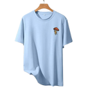 CAMISETA PLANETA TERRA COGUMELOS Preto/Branco/Azul Bebê