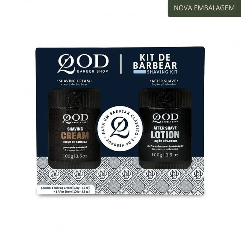 Kit Creme de Barbear e Loção Pós Barba - QOD Barber