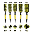 Kit 5 Escovas Térmicas Redonda Com Cerdas Duplas Mofashi