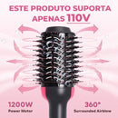 Escova Secadora Elétrica Alisadora de Cabelo Prancha Multiuso Ondula Alisa Seca 3 em 1 110V