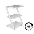 Carrinho Z Salus Mesa Auxiliar Organizador Branco