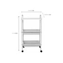 Mesa Carrinho Salus Auxiliar Branco - 2 Bandejas 1 Prateleira