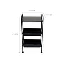 Mesa Carrinho Salus Auxiliar Preto- 2 Bandejas 1 Prateleira