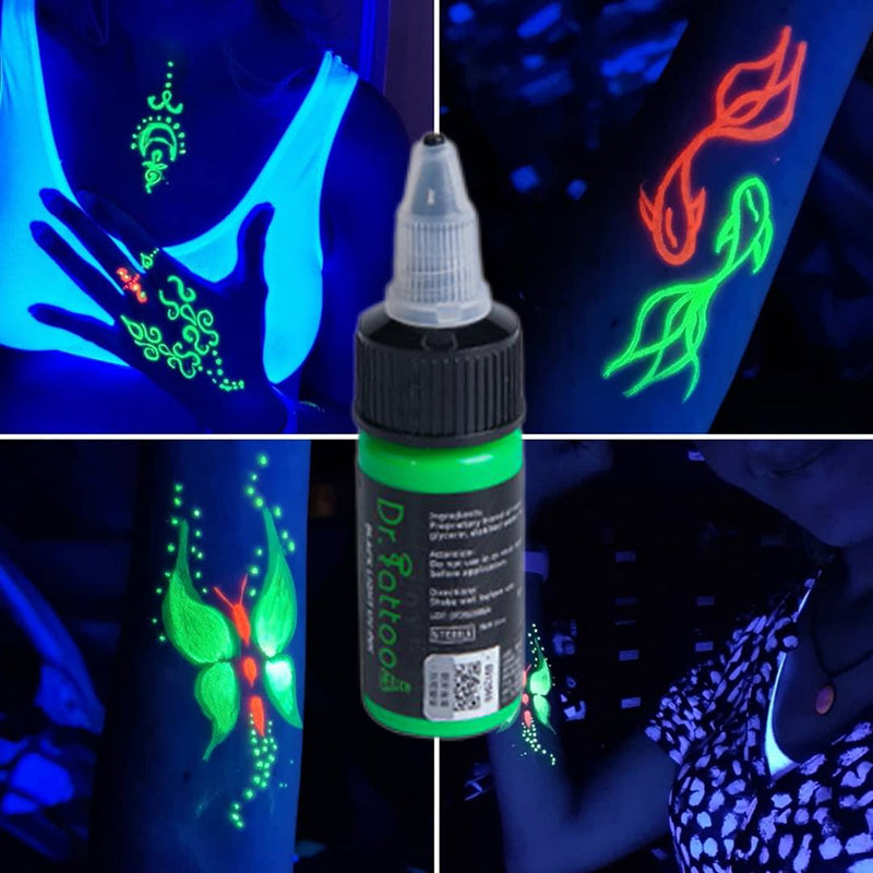 Tinta Dr. Tattoo Rosa Fluorescente 15ml
