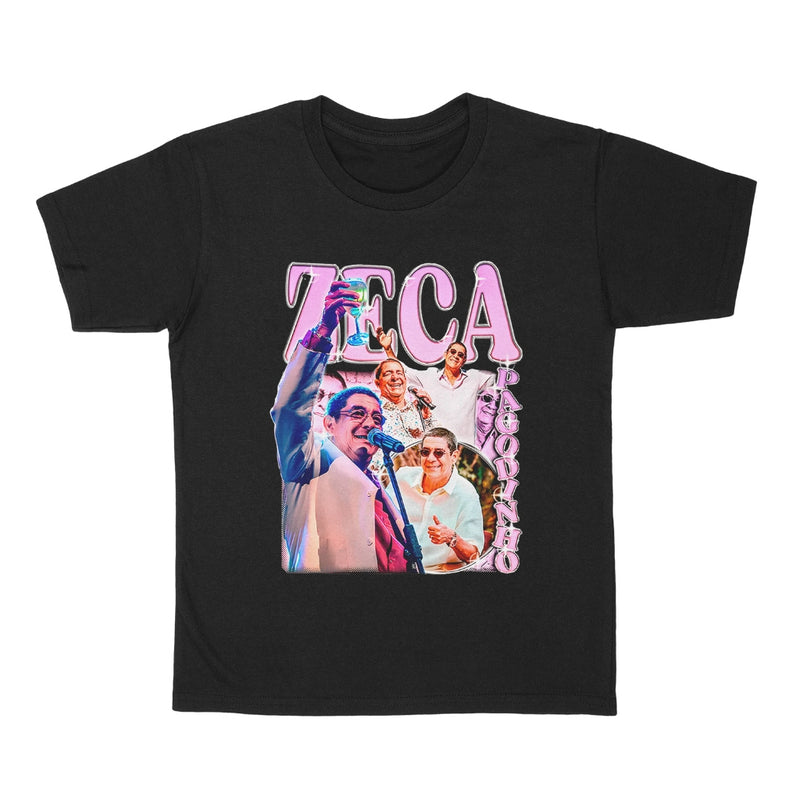 Camiseta Zeca Pagodinho Samba - Preto