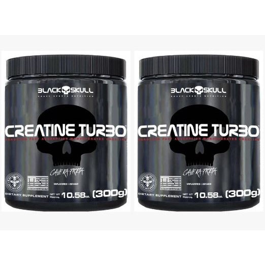 Kit 2x Creatina Creatine Turbo 300g (Cada) BlackSkull
