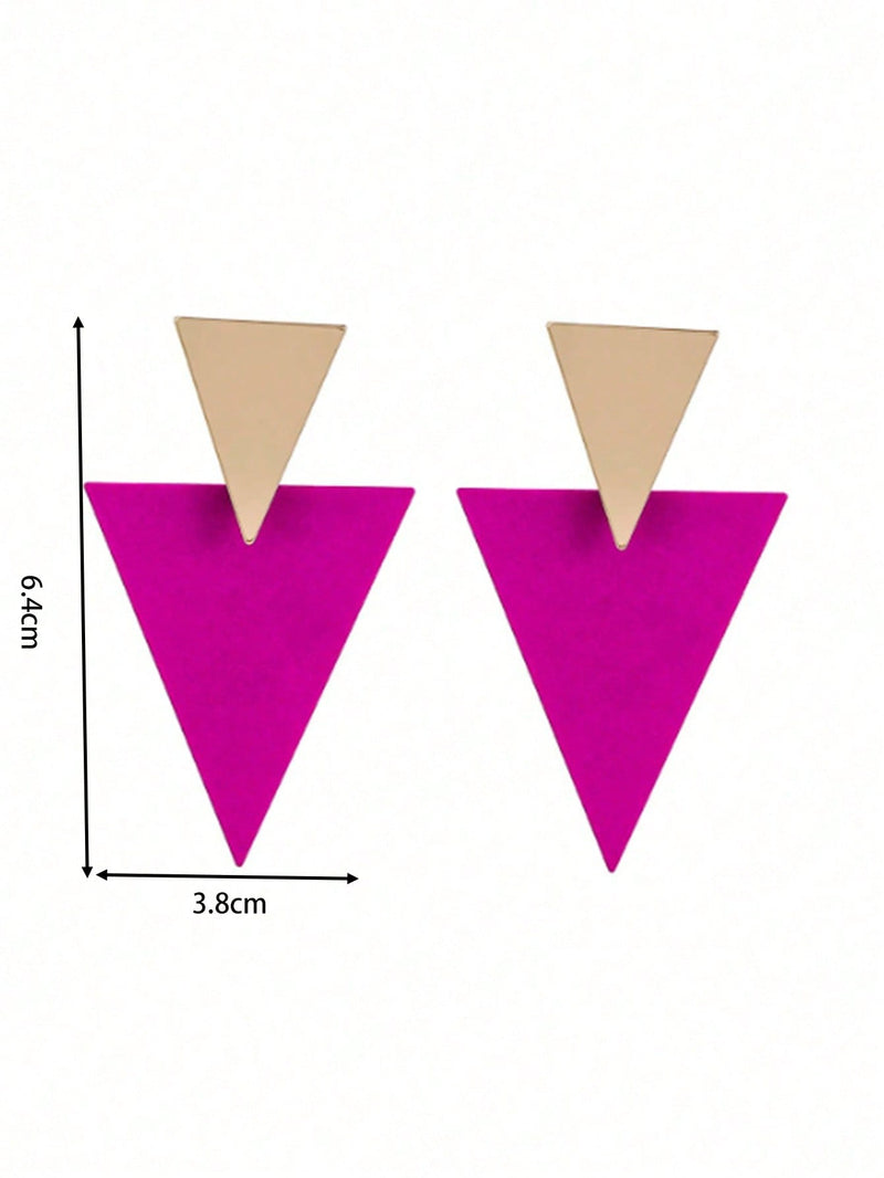Par de Brincos Europa Geométrico Triangular