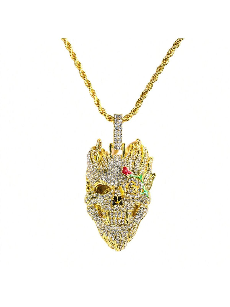 Cólar Caveira Hip Hop G Gold