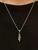 Cólar Pedra Inlay de Meteorito