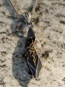 Cólar Pedra Inlay de Meteorito