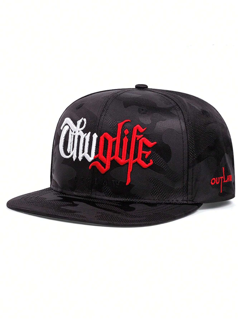 Snapback OUTLAW Thug Life Preto Vermelho
