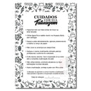 50 Cartões Cuidados com sua Tatuagem Pós Tattoo