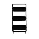 Carrinho Organizador Multiuso 3 Prateleiras Rodinhas Cesta de Metal