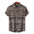 Camisa Manster Floral Étnica Cáqui