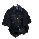 Camisa de Botão Puffian Korean Preto