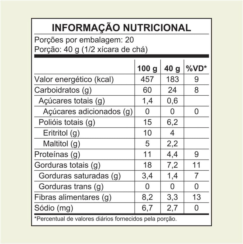 Granola Tradicional Zero Açúcares Mãe Terra 800g