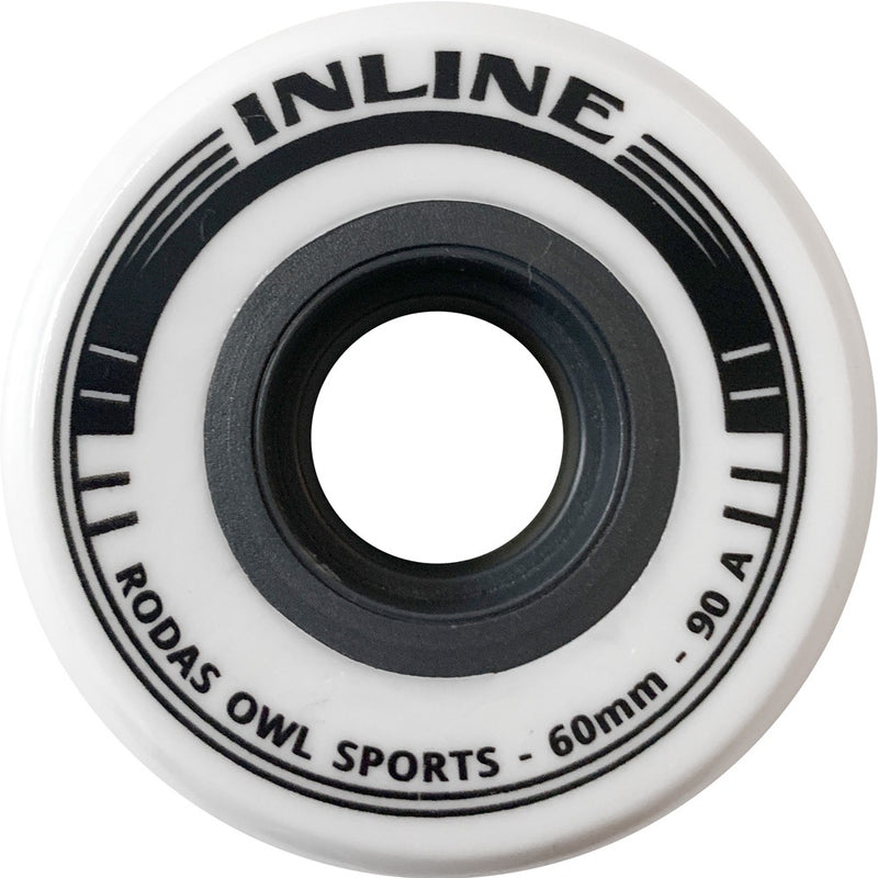 Rodas Patins OWL Inline Street 60mm 90a Branco
