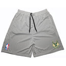 Bermuda NBA Dry Fit Milwaukee Bucks - Branco/Cinza