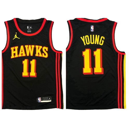 Regata NBA Atlanta Hawks 11 Trae Young - Preto