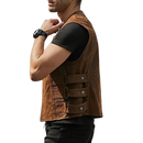 Colete de Couro Vring Castanho