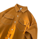 Camisa de Botão Puffian Korean Marrom