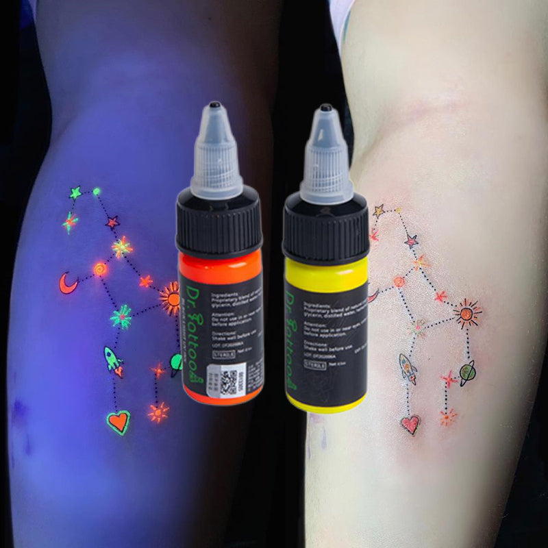 Tinta Dr. Tattoo Rosa Fluorescente 15ml