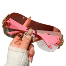 Óculos Y2K Gradiente Pé Rosa