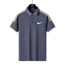 Camisa Polo Nike - Cinza Azulado/Preto/Branco