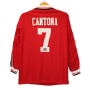 Camisa Manchester United 1998/1999 - Beckham/Scholes/Keane/Cantona - Retrô