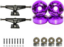 KIT Black Sheep Truck Skate 139mm Roda Roxo 53mm Rolamento Abec5 e Parafusos