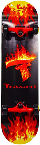 Skate Traxart Fire Preto e Vermelho DZ-277