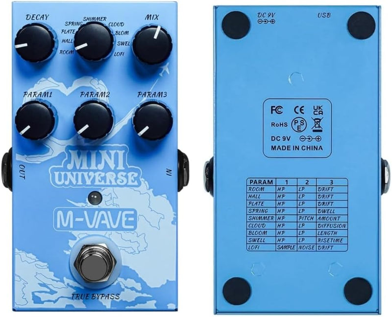 Pedal de Guitarra DAZZY Mini Universe Azul