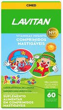 Vitamina Infantil Mastigável Tutti Frutti Uva+Limão Lavitan 60 Cápsulas