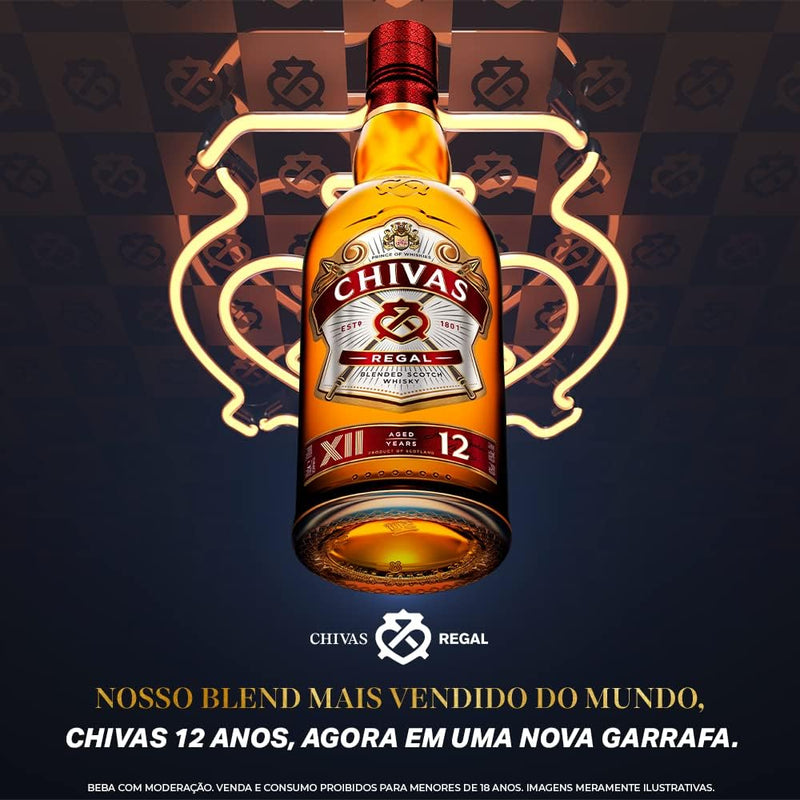 Whisky Chivas Regal 12 anos Blended Escocês 750 ml