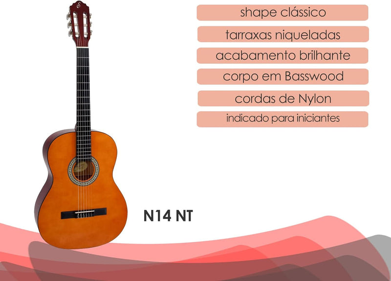 Violão Giannini Acústico Nylon N14 NT Natural Brilhante