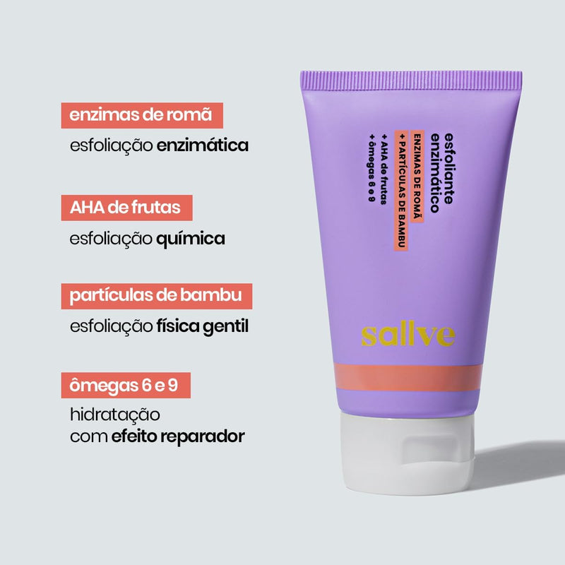 Esfoliante Enzimático 70g Enzimas de Romã + Partículas de Bambu