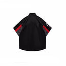 Camisa Heipa Americano Botão Ins Hip Hop Preto