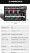Mesa de Som KINGSTER Small 12 Canais
