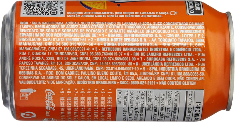 Pack 6x Fanta Laranja Lata 350ml