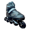 Patins Roller New Inline - Abec 7 + Rodinhas Led - Preto