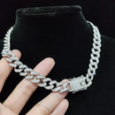 COLAR CORRENTE CUBANA MIAMI HIP HOP - Dourado e Prata