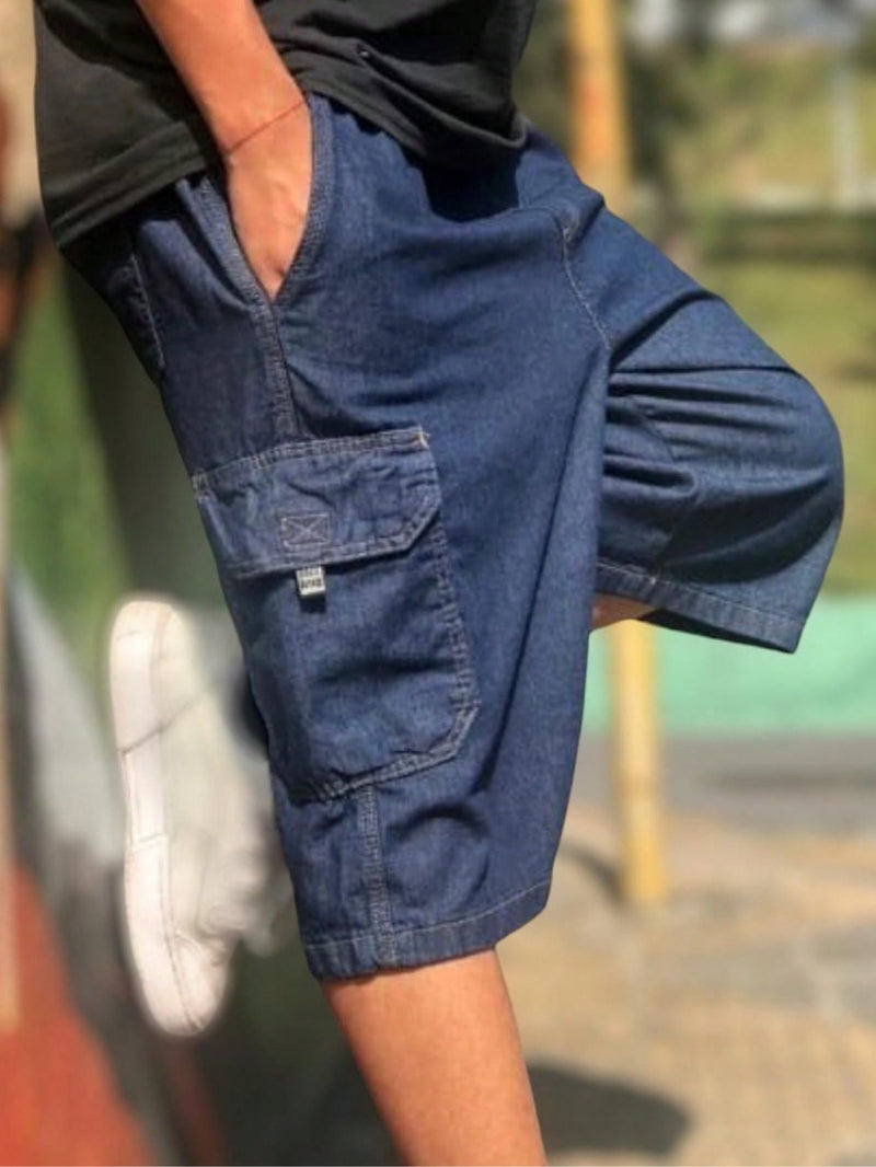 Bermuda Jeans Dazzling Extra Grande Azul