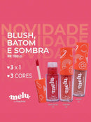 Blush, Batom e Sombra 3 em 1 Melu by Ruby Rose RR1102
